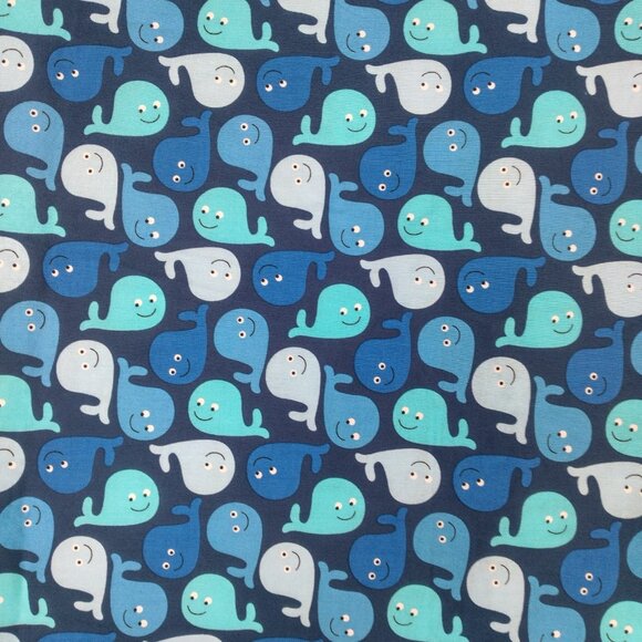 Timeless Treasures Whale Fabric Material Blue Ocean Water Sewing 80x45" - Picture 8 of 8
